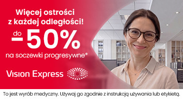 Do -50% na soczewki progresywne